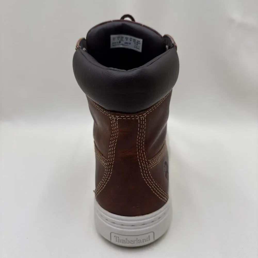 Timberland Women's High Top Lace Up Distressed Leather Boots Brown - Size 9